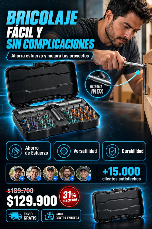 Destornillador Ratchet Trinquete 24 en 1